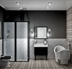 Contrasting bathroom design