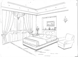 Bedroom design sketch