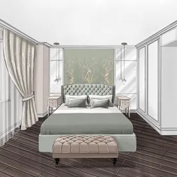 Bedroom design sketch