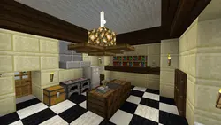 Minecraft oshxona dizayni