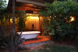 Bathtub in landscape design