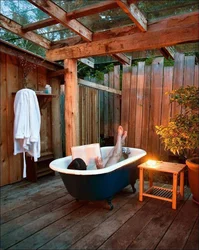 Bathtub in landscape design