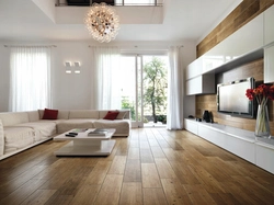 Living room with parquet design