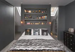 Bedroom design with ledge