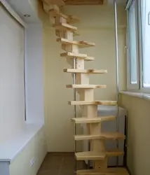 Staircase to loggia design
