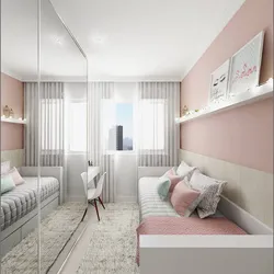 Narrow children's bedroom design