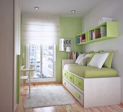 Narrow children's bedroom design