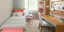Narrow children's bedroom design