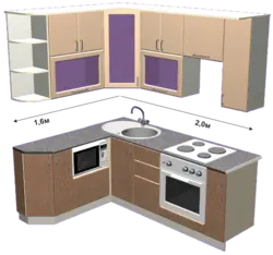 Kitchen design 40 cm