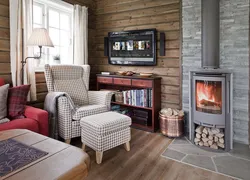 Bedroom with stove design