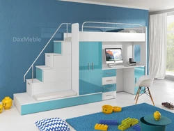 Bedroom design with slide