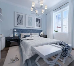 Bedroom design in cool colors