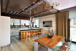 Living Room Kitchen Design Wood