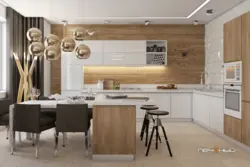 Living room kitchen design wood