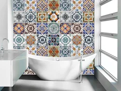 Patchwork tiles in bathroom design