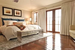 Bedroom design with brown laminate