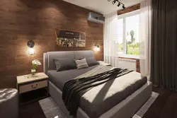 Bedroom design with brown laminate