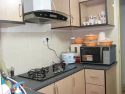 Kitchen with gas cylinder design