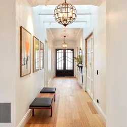 Hallway design with high ceilings