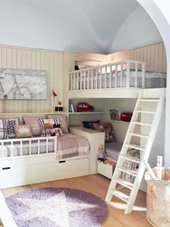 Bedroom design for 3 girls