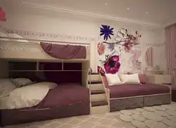 3 Қызға Арналған Жатын Бөлменің Дизайны