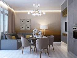 Kitchen living room design in Brezhnevka