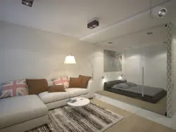 Studio design with separate bedroom