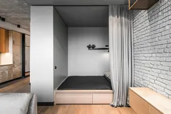 Studio design with separate bedroom
