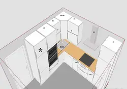Kitchen design with sharp corners
