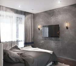 Bedroom design with Venetian plaster