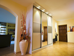 Hallway design with sliding doors