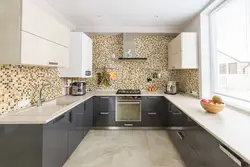 Light tiles in the kitchen design