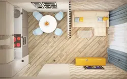 Kitchen Living Room Design Top View