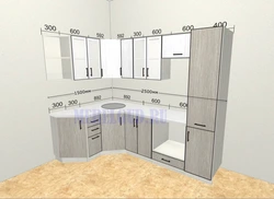 Дизайн кухни 2300 на 2300