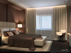 Bedroom Design With Coffee Wallpaper