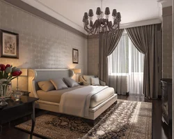 Bedroom Design With Coffee Wallpaper