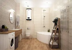 Design of a bathroom combined with a toilet wood