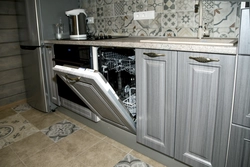 Design of straight kitchens with dishwasher