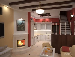 House design first floor with kitchen