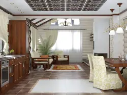 Evin dizaynı mətbəx ilə birinci mərtəbə
