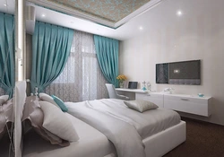Curtain Design For Gray And White Bedroom
