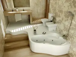 Bathtub installation design in bathroom