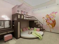 Design of an adult bedroom with 2 children