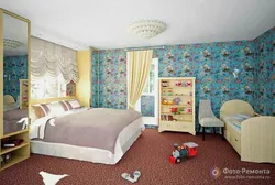Design of an adult bedroom with 2 children