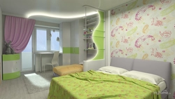 Design of an adult bedroom with 2 children