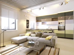 Kitchen living room 70 sq m design