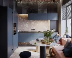 Apartment design 39 m with kitchen