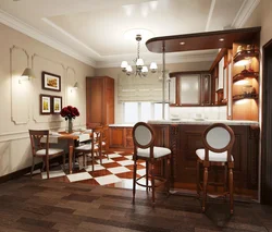 Design Of A Hall With A Kitchen In A House