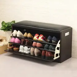 Koridor dizaynı üçün osmanlı ilə ayaqqabı rafı