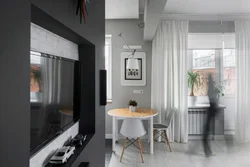 Design of a three-room apartment with a small kitchen